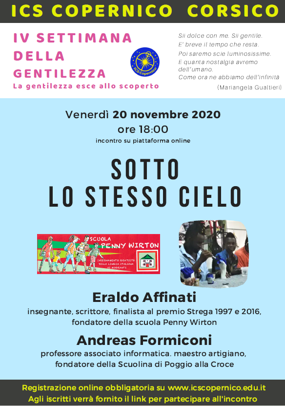 Locandina evento Sotto lo stesso cielo, link al pdf