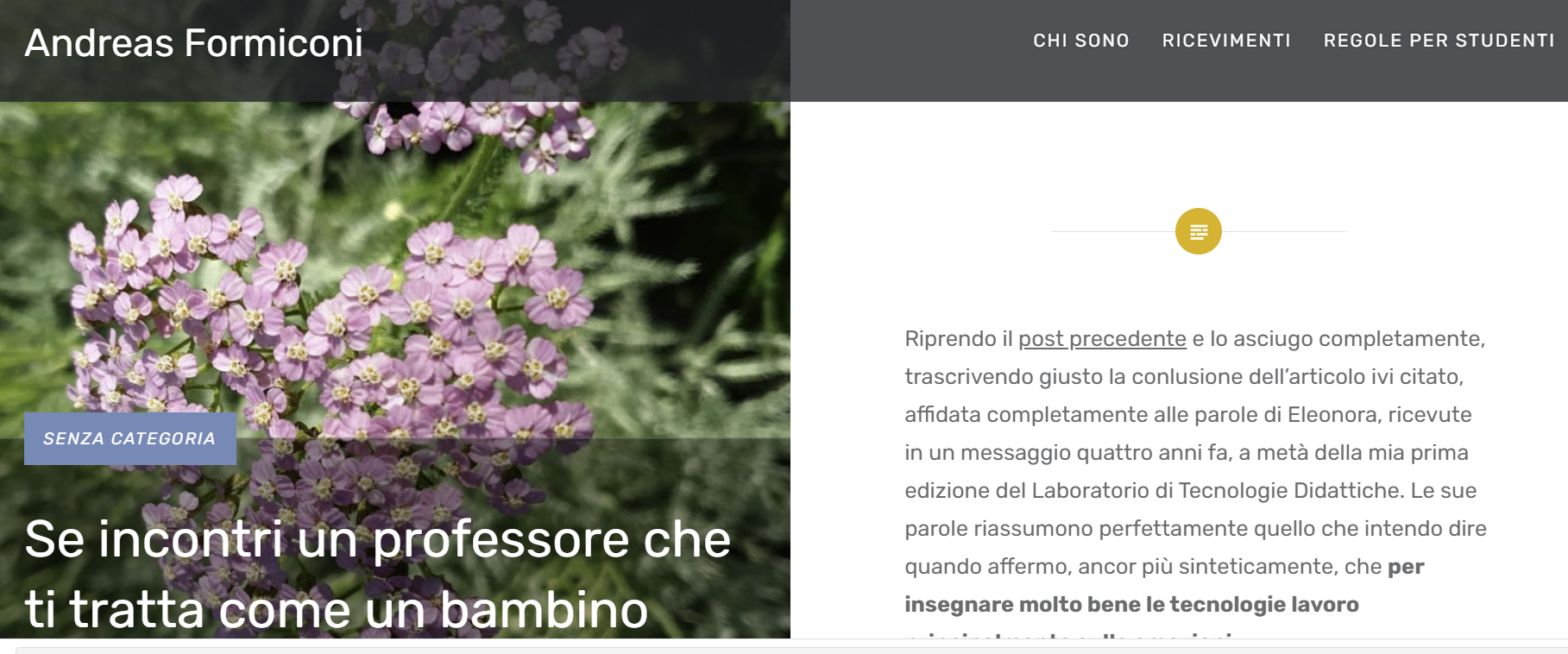 Dal blog di Andreas Formiconi, link